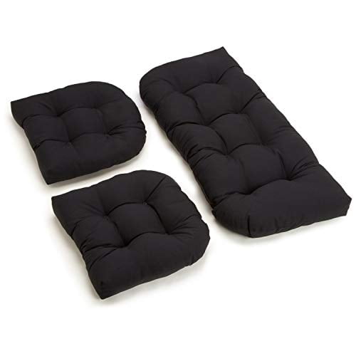 Ensemble de Coussins pour Causeuse en Sergé Tufté en Forme de U (Ensemble de 3)
