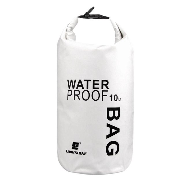 thinsony 10L Waterproof Bag Pouch Camping Boating Kayaking Rafting Canoeing White