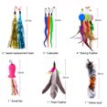 thumbnail image 4 of Cat Cat Toy Set Caterpillar Feather Replacement Head Colorful Hair Ball Tassel Retractable Fishing Rod   Amusing Cat Stick 14PCS Retractable, 4 of 7