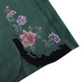 thumbnail image 4 of Womens Wide Leg Cropped Pants Cotton Linen Elastic High Waisted Palazzo Pants with Pockets Green, 4 of 7