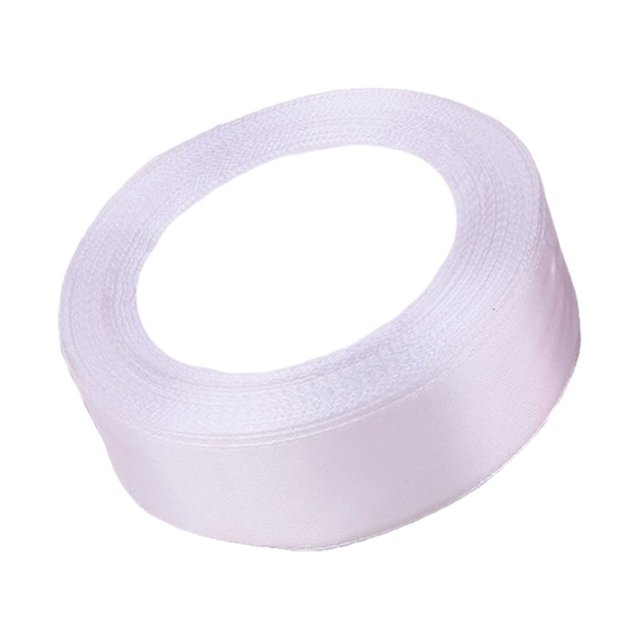 Gift Ribbon Wedding Decorations Clothes Making Supply DIY Craft Accessories Light-weight Polyester Ribbons for Ornaments White 01