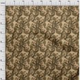 thumbnail image 4 of oneOone Tissu Cambric Coton Brun Fauve Matériel de Robe Tropical Tissu Imprimé Tissu au Mètre 42 Pouces de Large, 4 of 5
