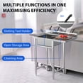 thumbnail image 4 of Zzistar Freestanding Single Sink，Commercial Kitchen Stainless Steel Utility Sink with Worktop Faucet, for Outdoor Garage, 4 of 7