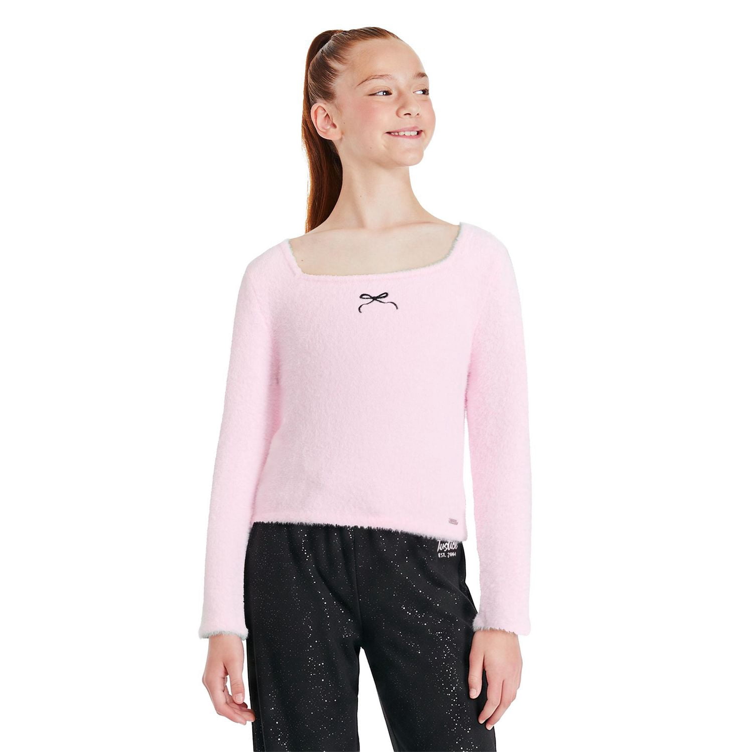 Chandail avec encolure carrée Justice pour filles