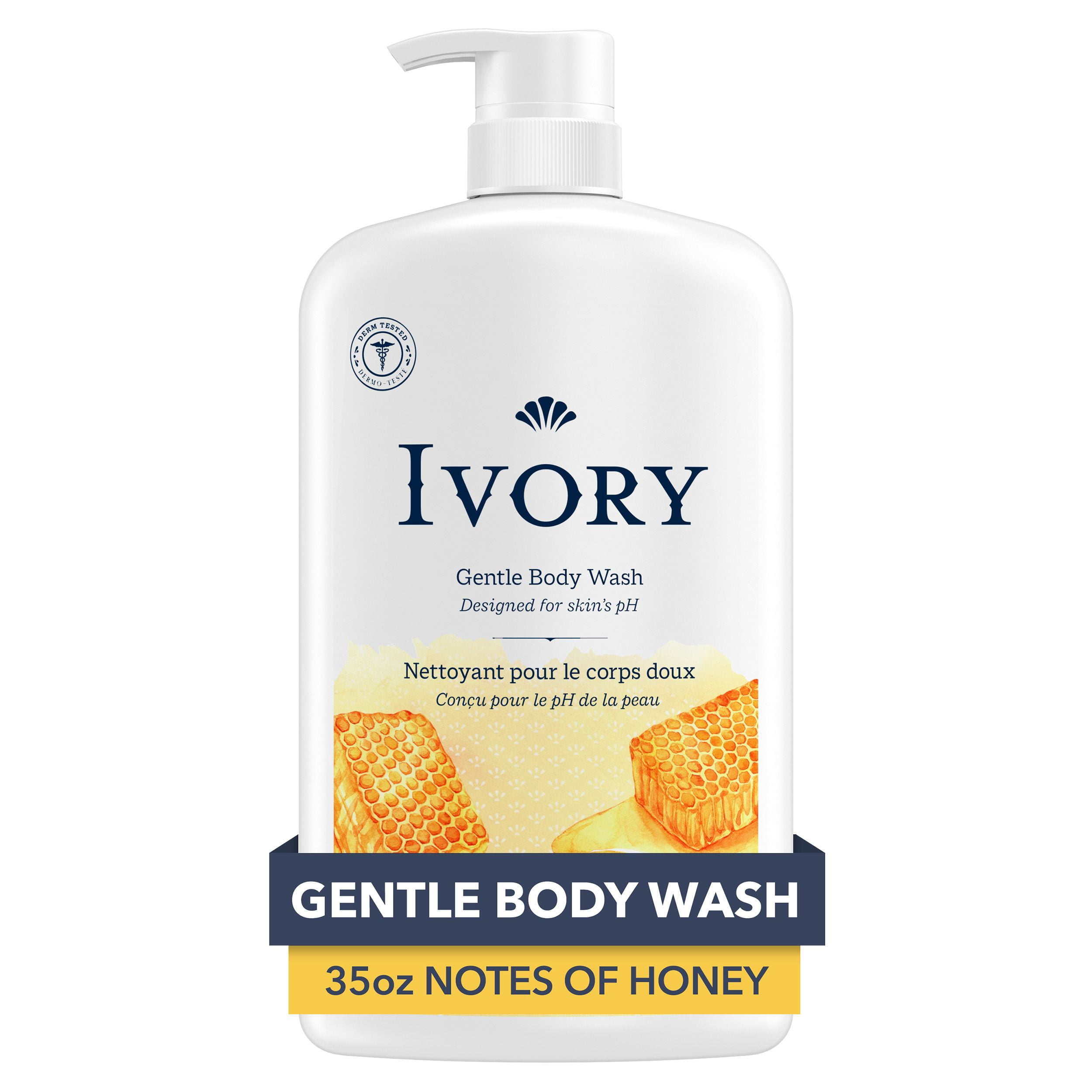 Ivory Nettoyant pour le Corps Doux & Délicat, Parfum Lait & Miel