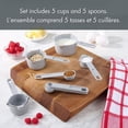 thumbnail image 4 of Mainstays Kitchen 10-Piece Plastic Snap-Together Measuring Cup and Spoon Set, Space-Saving Design, Grey, 4 of 9