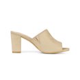 thumbnail image 3 of BLISSFUL STEP Mules à Talons pour Femmes à Enfiler Sandales à Talon Bloc Beige 9,5, 3 of 6