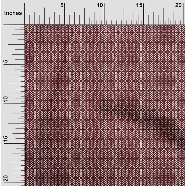 oneOone Polyester Lycra Fabric Ethnic Block Decor Fabric Printed BTY 56 Inch Wide