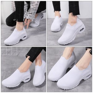 FONDOTIN 1 Pair Breathable Shoes for Women Sneakers White Running Walking