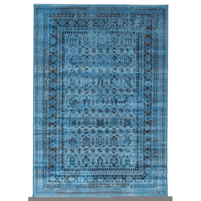 ECARPET Traditional Style Area Rug for Dining Room, Living Room and Bedroom Wilby Blue