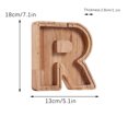 thumbnail image 2 of XZNGL Personalized Wooden Name Money Box Wooden Deposit Box Twenty Six English Letters, 2 of 6