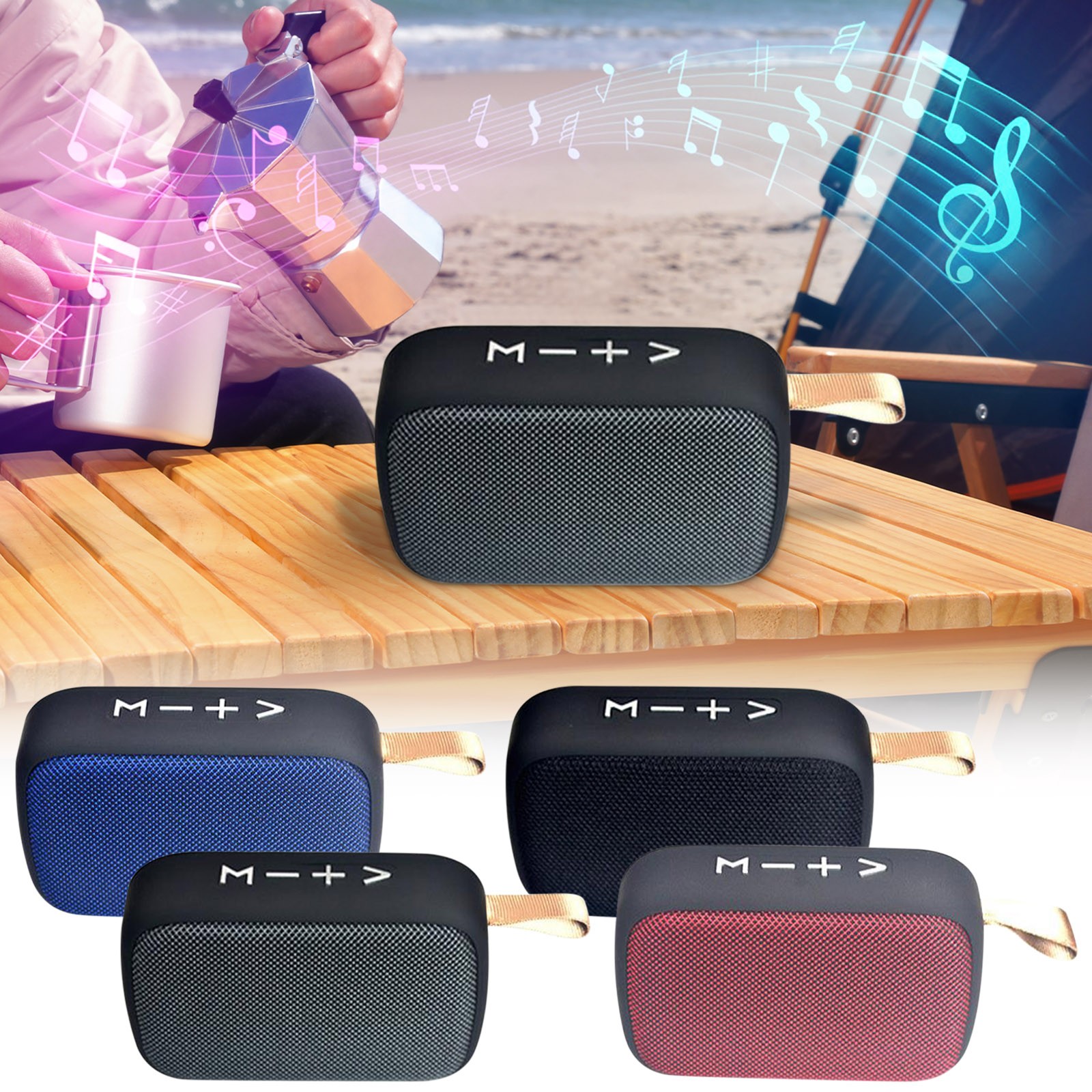 Sentmoon Wireless Speakers Portable Speakers Wireless Mini Card Bluetooth Speaker Lanyard Outdoor Portable USB Bluetooth Speaker for Home , TV, and Movie Watching