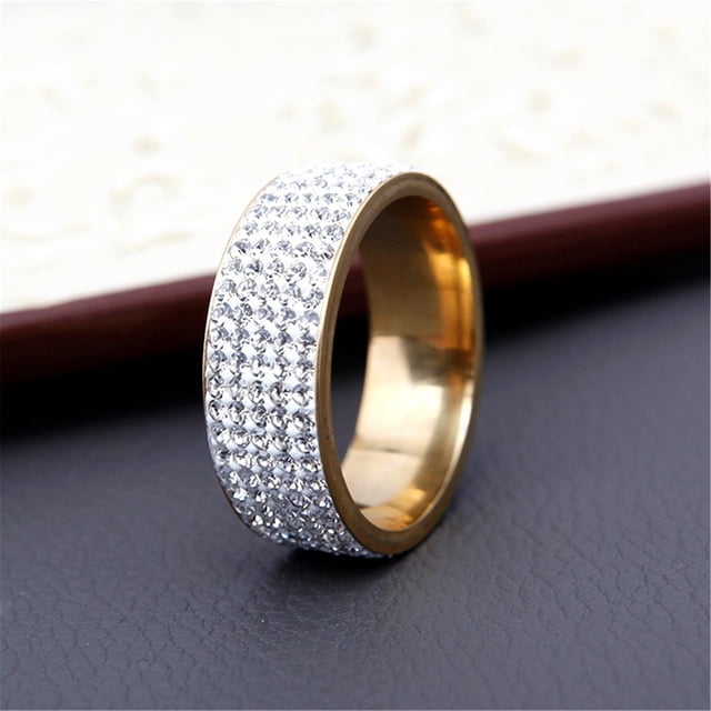 Ensemble Contemporain de Cinq Anneaux en Acier Inoxydable pour Couples Modernes, Bijoux Assortis
