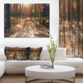 thumbnail image 1 of Road in Dark Wooded Forest - Modern Forest Canvas Art, 1 of 1