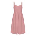 thumbnail image 4 of B91xZ Femmes Grande Taille Maxi Robe à Manches Longues Ample Maxi Robes Décontractées Longues Robes avec Poches, Rose XL, 4 of 4