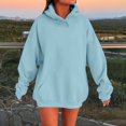 thumbnail image 1 of IMENGL Oversized Winter cotton hooded pullover sweatshirt, Blue XL, Size M-5XL, 1 of 5