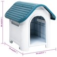 thumbnail image 4 of vidaXL Dog House Blue 59x75x66 cm Polypropylene, 4 of 5