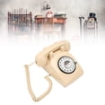 thumbnail image 4 of Vintage Landline Phone, Easy To Use Antique Telephone Durable Rotating Dial Keyboard Mechanical Ringer  for Office for Bedroom White,Red,Beige, 4 of 7