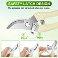 thumbnail image 4 of Uxcell 4-Pack Bypass Pruning Shears for Garden, 6.6 Inch Stainless Steel Scissors, 4 of 6
