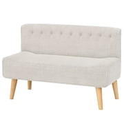 BeesClover Modern 2-Seater Fabric Sofa, Comfortable Padded Double Sofa with Sponge Cushioning and Plywood Frame