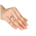 thumbnail image 3 of 2/5 Carat (ctw) Lab-Created Blue Sapphire & Diamond Ring in Sterling Silver, 3 of 4