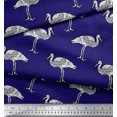 thumbnail image 2 of Soimoi Velvet Fabric Heron Block Print Fabric by Yard 58 Inch Wide, 2 of 3