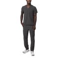 thumbnail image 1 of Adar Addition Go-Basic Scrub Set For Men - Classic V-Neck Scrub Top & Cargo Scrub Pants, 1 of 7