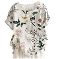 thumbnail image 4 of SMihono T-Shirt Surdimensionné pour Femmes Mode Femme Décontracté Col Rond Blouse Imprimée T-Shirt à Manches Courtes Hauts d'Été Hauts Décontractés d'Été pour Femmes, 4 of 4