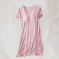thumbnail image 2 of Timegard Nuisette pour Femmes avec Soutien-Gorge Intégré, Manches Courtes à Volants, Col Rond, Douce Tenue de Nuit, Robes Décontractées, 2 of 9
