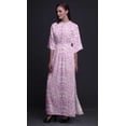 thumbnail image 2 of Bimba Rayon Floral & Leaves Ladies Long Gown Boho Beach Cocktail Party Maxi SlitDress-X-Large, 2 of 6