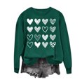 thumbnail image 2 of Yuyuzo Chandails en Molleton pour Femmes Décontractés Saint-Valentin Manches Longues Col Rond Ample Ajusté Mince Chandail Tops, 2 of 5