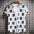 thumbnail image 3 of Cameland Chemise Décontractée à Manches Courtes pour Homme Style Hawaïen de Vacances Blouse T-Shirt, 3 of 9