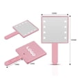 thumbnail image 4 of serony Makeup Mirror with LED Hand Mirror Light Compact Cosmetic Pocket Mirror Travel Hand Mirror Mirror Small for Salon Home Pink, 4 of 9