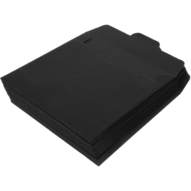 Kraft Paper CD DVD Storage Sleeves Black Practical for Safekeeping and Easy Transport 20pcs