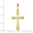 thumbnail image 3 of 10k Yellow Gold Cross Necklace Charm Pendant Religious Passion, 3 of 7