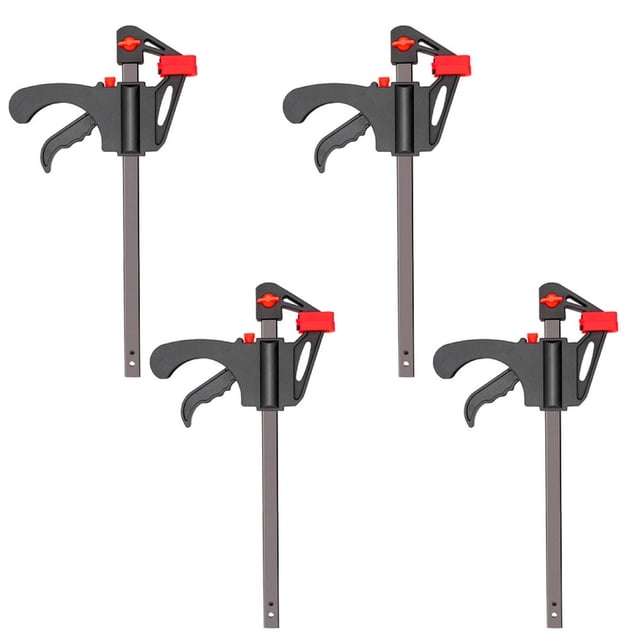 XZNGL 91mm Wood Working Bar F Clamp Clamps Grip Ratchet Quick Release Fixed 4PC