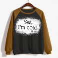 thumbnail image 4 of 50 % de Rabais Liquidation Chandail en Molleton Surdimensionné pour Femmes 2023 T-shirt Imprimé Manches Longues Blouse Col Rond Hauts Décontractés Chandail en Molleton, 4 of 5