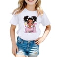 thumbnail image 1 of PMVFHDE T-Shirts pour Fille Jolis Hauts d'Été pour Fille Jolis T-Shirts pour Fille Hauts Filles T-Shirts Graphiques Enfant Filles Joli Graphique Col Rond Manche Courte Tee T-Shirt d'Été Blanc, 3-4 Ans, 1 of 1