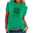 thumbnail image 2 of T-shirt de la Saint-Patrick pour Femme, Mode, Col Rond, Imprimé, Manches Courtes, T-shirt Décontracté Ample, Hauts, T-Shirts de la Saint-Patrick pour Femmes, 2 of 6