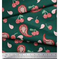 thumbnail image 2 of Soimoi Crepe Silk Fabric Floral & Paisley Print Fabric by Yard 42 Inch Wide, 2 of 3