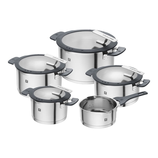ZWILLING Simplify Ensemble de Casseroles, 9 Pcs en Acier Inoxydable