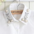 thumbnail image 3 of Perle de Diamant Faux Col Peterpan Faux Col Demi-Chemise, Taille Unique Blanc, 3 of 5