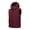 Wine, variant on Men's Vest Hoodie, Sleeveless Puffer Jacket With Zipper Pockets, Lightweight Thermal Outwear For Casual Wear