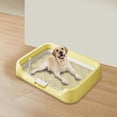 thumbnail image 4 of Plateau de Toilette Réutilisable pour Chien, Support de Tapis Pipi pour Grands et Petits Chiens, Jaune, 4 of 5