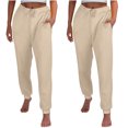 thumbnail image 1 of FAIWAD Womens Cinch Bottom Sweatpants 2PC High Waisted Drawstring Fleece Baggy Jogger Workout Trousers, 1 of 7