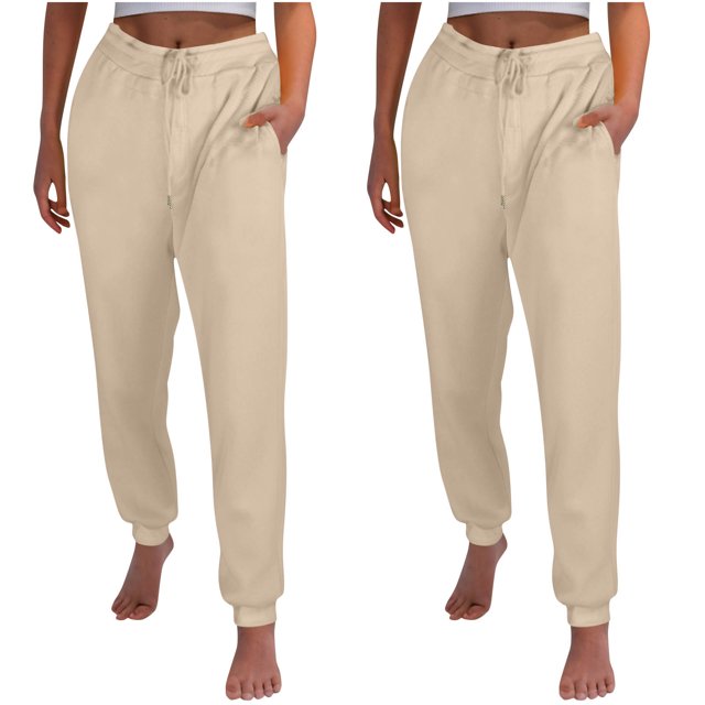 FAIWAD Womens Cinch Bottom Sweatpants 2PC High Waisted Drawstring Fleece Baggy Jogger Workout Trousers