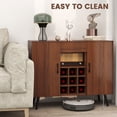thumbnail image 3 of Giantex Coffee Bar Cabinet w/Storage, Farmhouse Wood Buffet Sideboard w/Wine Rack, 3 of 10
