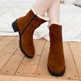 thumbnail image 4 of Bottes pour Femmes Mode Chic Femmes Chaussures de Couleur Unie Décontractées Chaudes Bottines d'Hiver Chaussures en Liquidation, 4 of 9