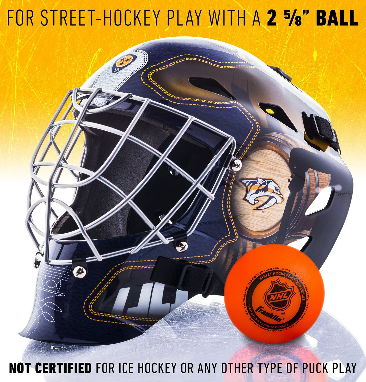 Franklin Sports GFM 1500 NHL Predators Goalie Face Mask