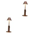 thumbnail image 2 of Baohd Dimmable Bedside Table Lamp Elegant Bar Decor Battery Powered Umbrella Bronze 2Set, 2 of 6